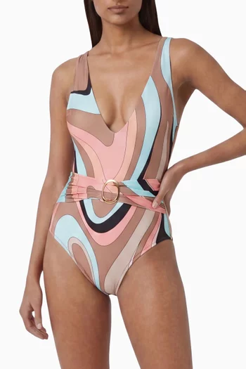 Lisa Plunge One-piece Swimsuit
