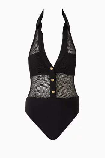 Natalya Collared One-piece Swimsuit