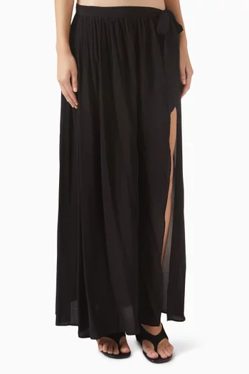 Klaire Cover-up Maxi Skirt in Chiffon