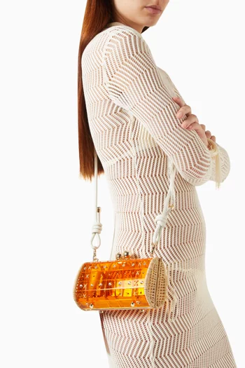 Crystal-embellished Clutch in Acrylic