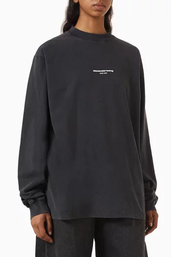 Logo-print Oversized T-shirt in Cotton