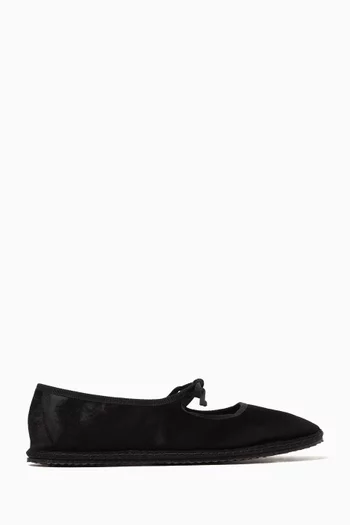 Brigitte Cavallino Ballerina Flats in Faux Ponyskin