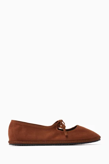 Brigitte Ballet Flats in Faux Pony Hair