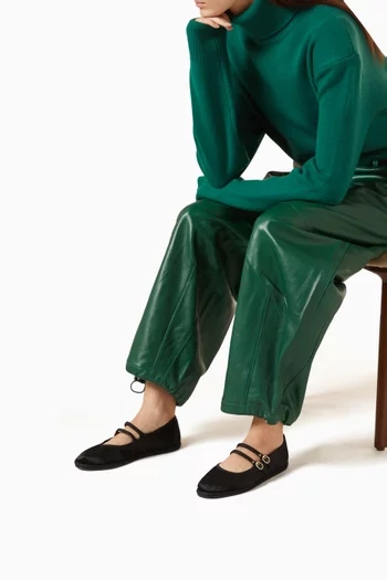 Audrey Cavallino Ballet Flats in Ponyskin Leather