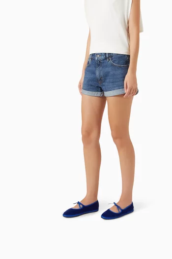 Brigitte Furlana Ballerina Flats in Velvet