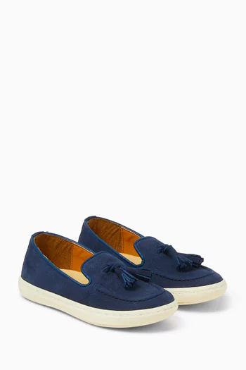 Tasselled Loafers in Nubuck Leather