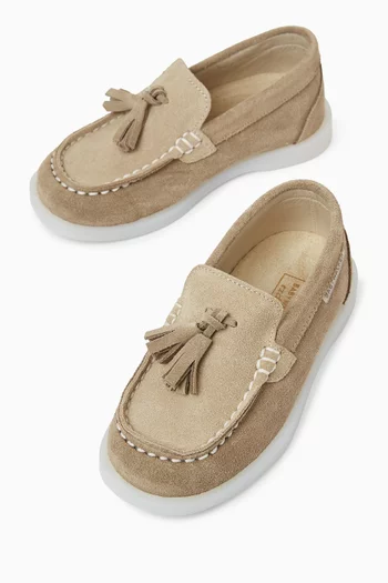 Tasseled Loafers in Suede