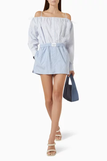 Boxer Waist Mini Dress in Cotton