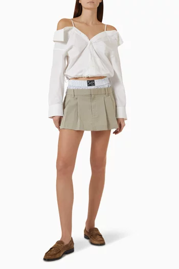 Off-shoulder Shirt in Cotton