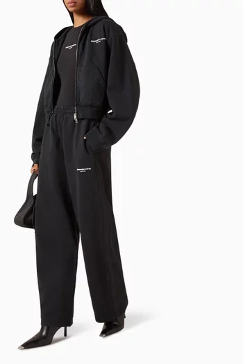 Logo Print Relaxed Sweatpants in Cotton