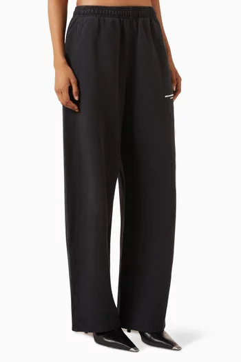 Logo Print Relaxed Sweatpants in Cotton