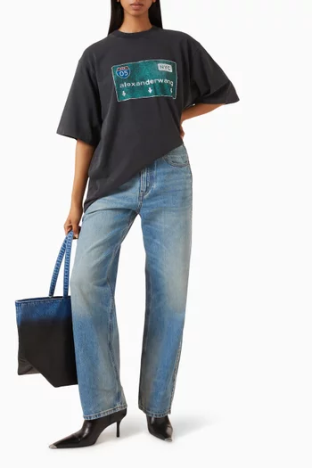 Street Sign Graphic T-shirt in Cotton