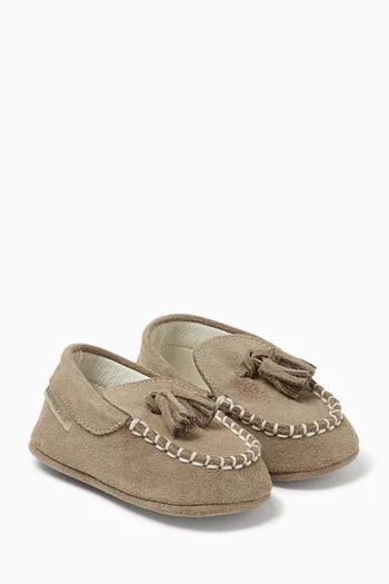 Tasselled Loafers in Suede