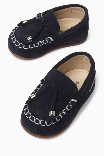 Tasseled Loafers in Suede