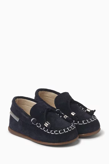 Tasseled Loafers in Suede