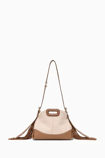 Miss M Mini Crossbody Bag in Canvas & Leather