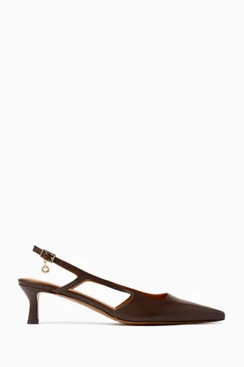 Slingback Sandals in Leather