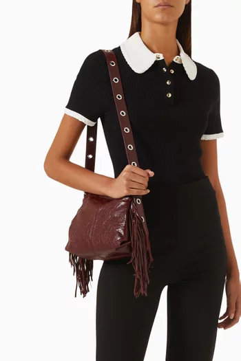 Mini Miss M Bag in Cracked Leather