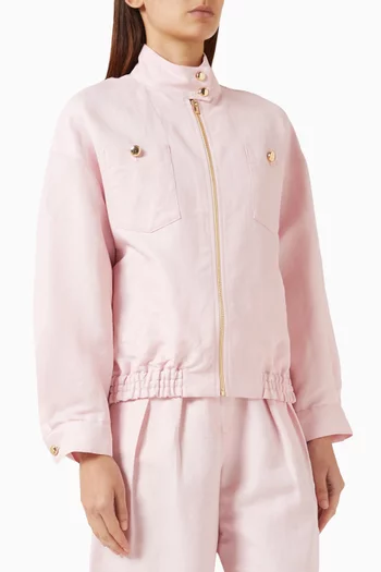 Bomber Jacket in Cotton-linen