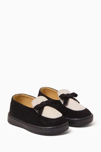 Bow-embellished Loafers in Suede