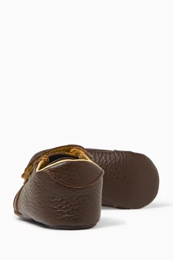 Double Velcro Strap Sneakers in Leather