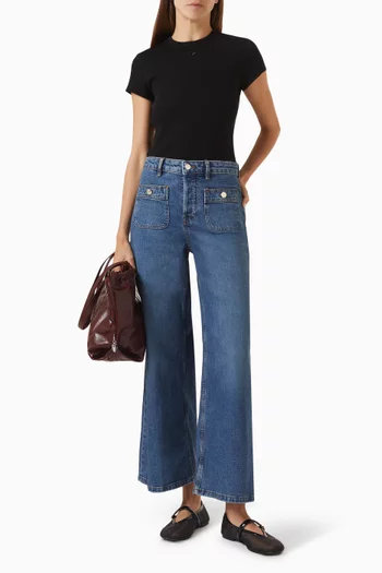 Prairo Embellished Frayed Jeans