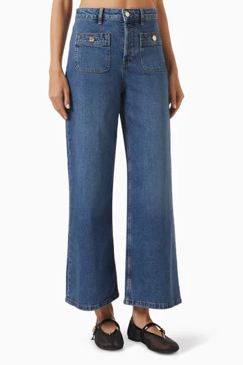 Prairo Embellished Frayed Jeans