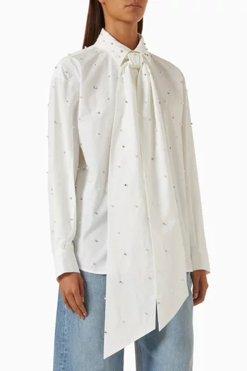 Bow Shirt in Cotton