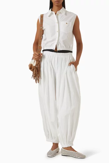 Crop Shirt in Cotton