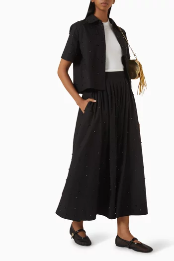 Embellished Skirt in Cotton