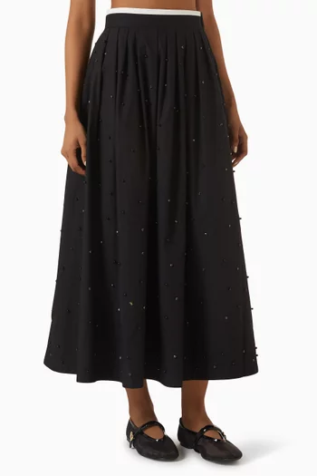 Embellished Skirt in Cotton