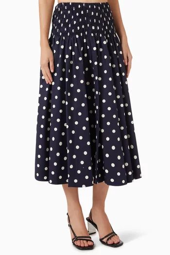 Polka-dot Midi Skirt