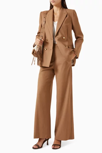 Pipania Flared-leg Pants in Wool Blend