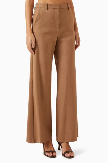 Pipania Flared-leg Pants in Wool Blend