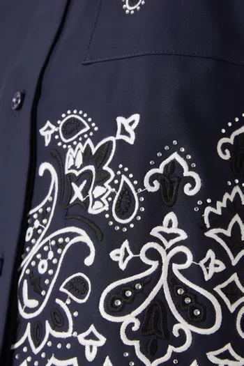 Crop Embroidered Shirt