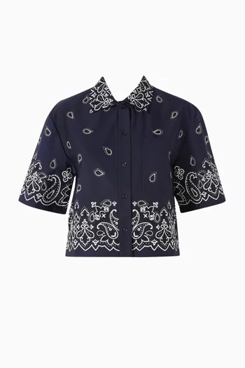 Crop Embroidered Shirt
