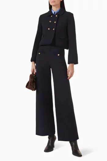 Wide-leg Trousers in Tweed