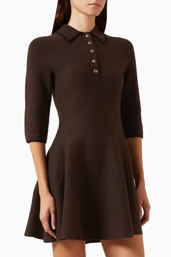 Rowell Knit Polo Mini Dress