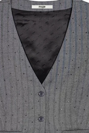 Rhinestone-embellished Vest