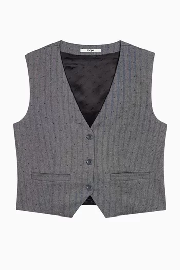 Rhinestone-embellished Vest