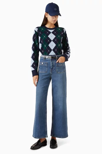 Turtleneck Knit Top in Wool Blend
