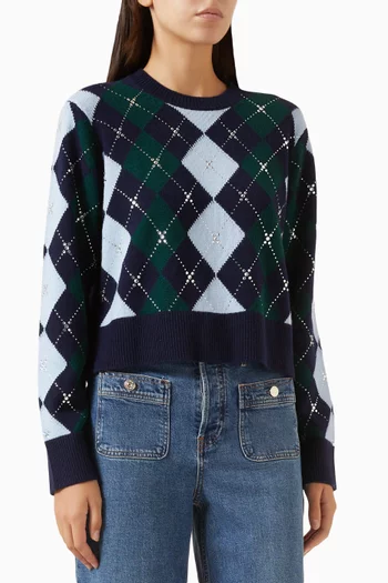Turtleneck Knit Top in Wool Blend