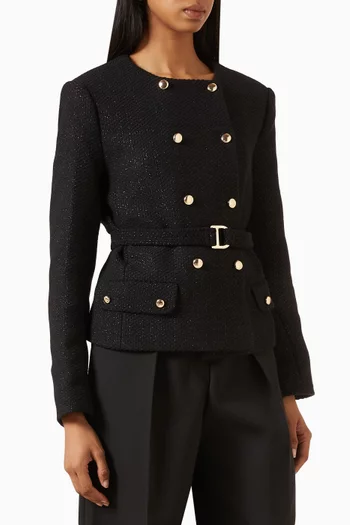 Vyder Belted Jacket in Tweed