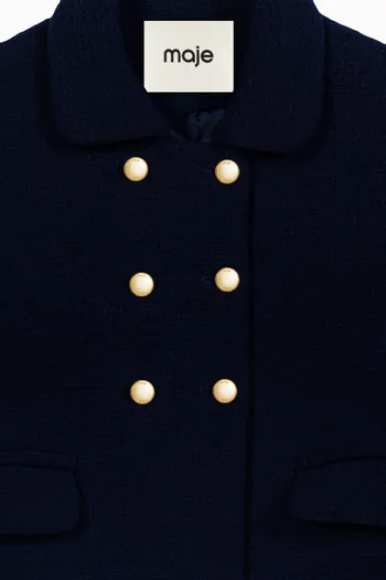 Viponette Double-breasted Jacket in Tweed