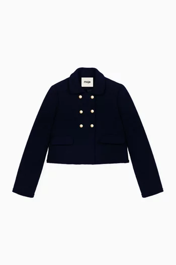 Viponette Double-breasted Jacket in Tweed