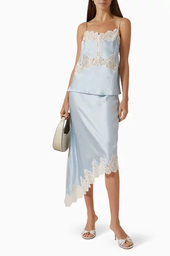 Plumeti Lace-trim Top