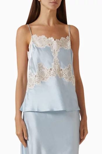 Plumeti Lace-trim Top