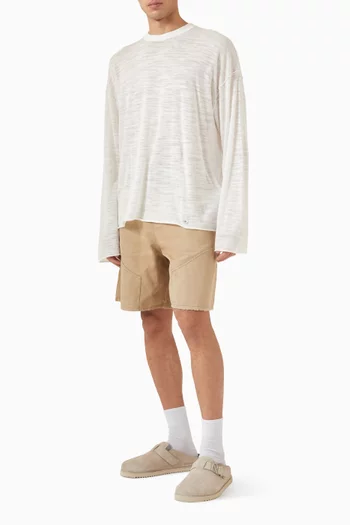Long Sleeves T-shirt in Slub-knit