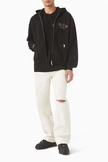 Love & Kisses Zip Hoodie in Cotton