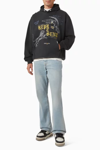 Enemy Printed Hoodie in Fleece